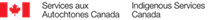 Logo for Services aux Autochtones Canada and Indigenous Services Canada